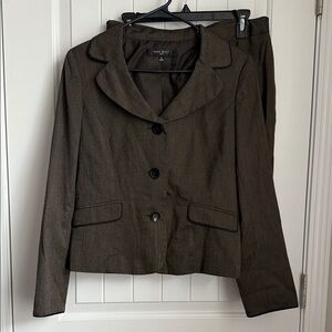 Nine West Brown Blazer & Skirt Suit